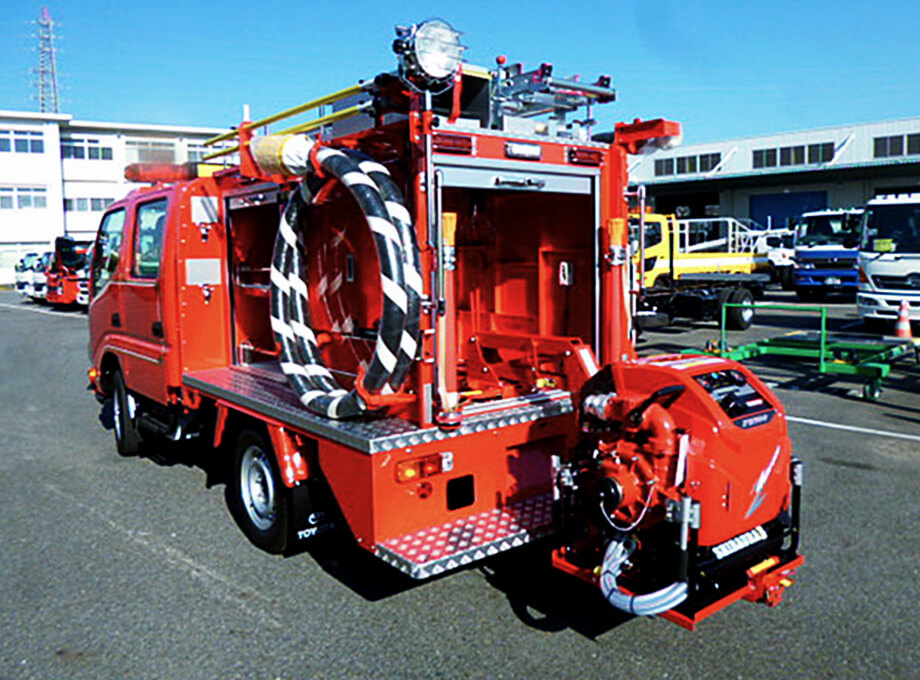 Customized Small-Scale Fire Truck with Attached Power Pump